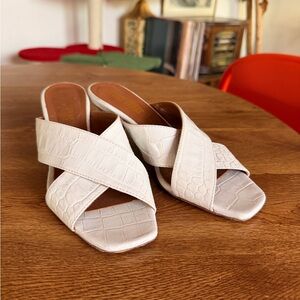 PARIS TEXAS Alligator Criss Cross Heels